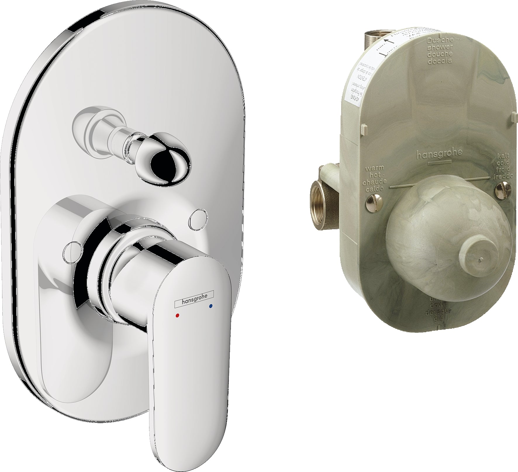 Vernis Blend Bath mixer set for concealed installation