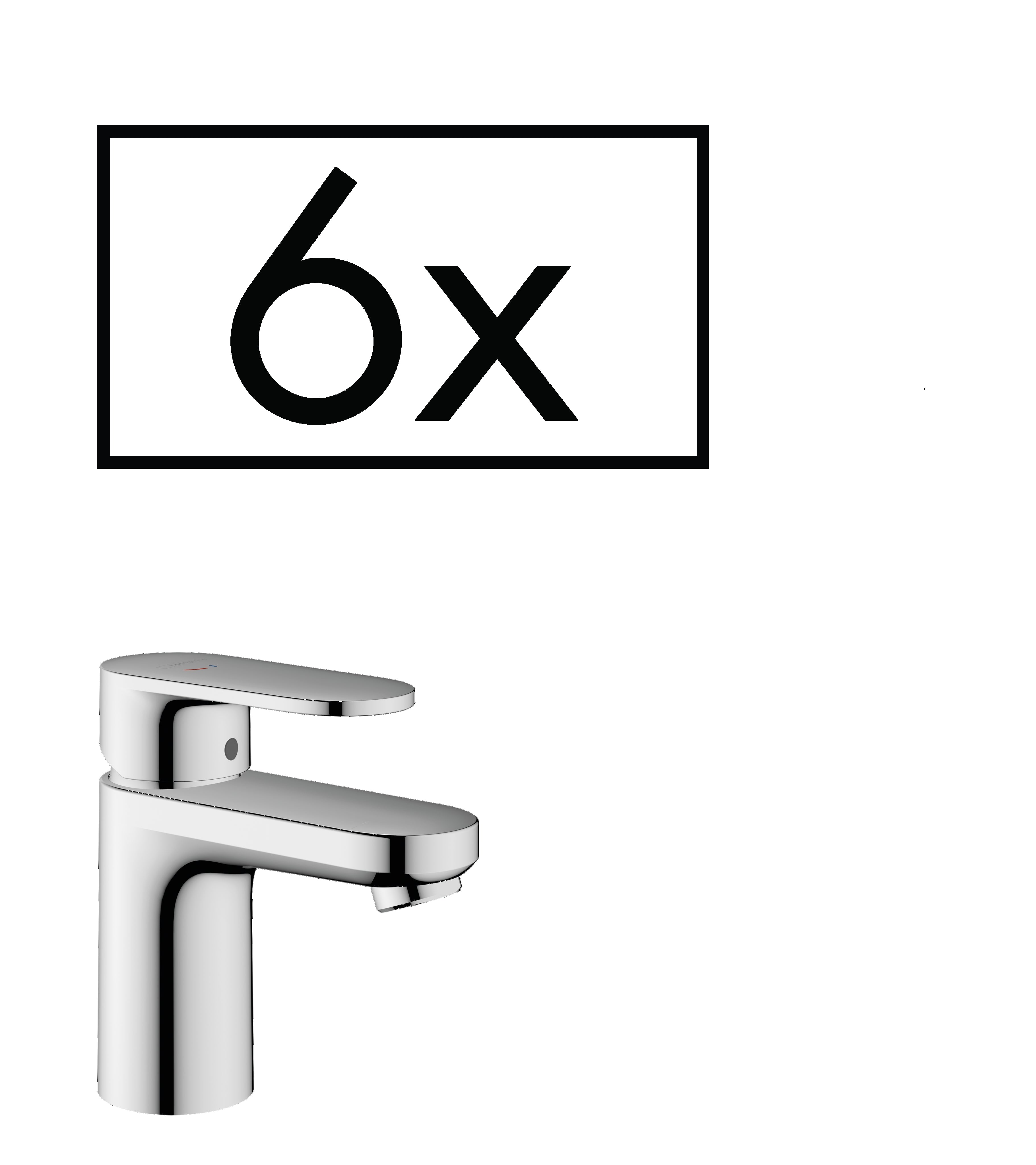 Vernis Blend Single lever basin mixer 70 CoolStart without waste set project pack (6 pcs.)