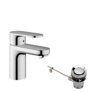 Vernis Blend Single lever basin mixer 70 with metal pop-up waste set