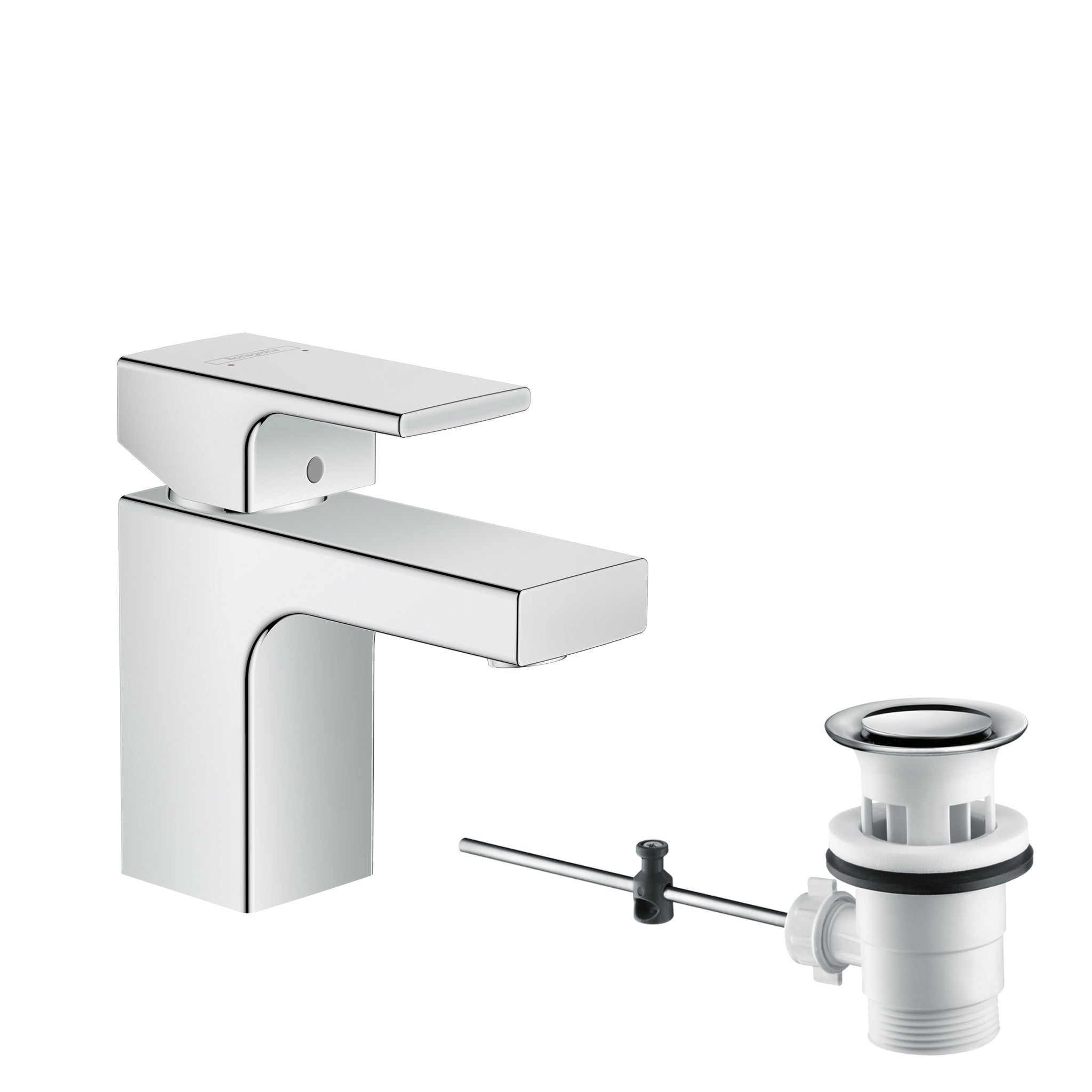 Vernis Shape Single lever basin mixer 70 with pop-up waste set