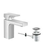 Vernis Shape Single lever basin mixer 100 with pop-up waste set