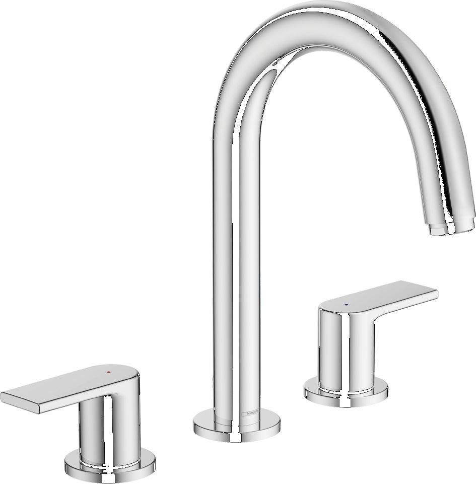 Vernis Shape 3-hole basin mixer with pop-up waste set