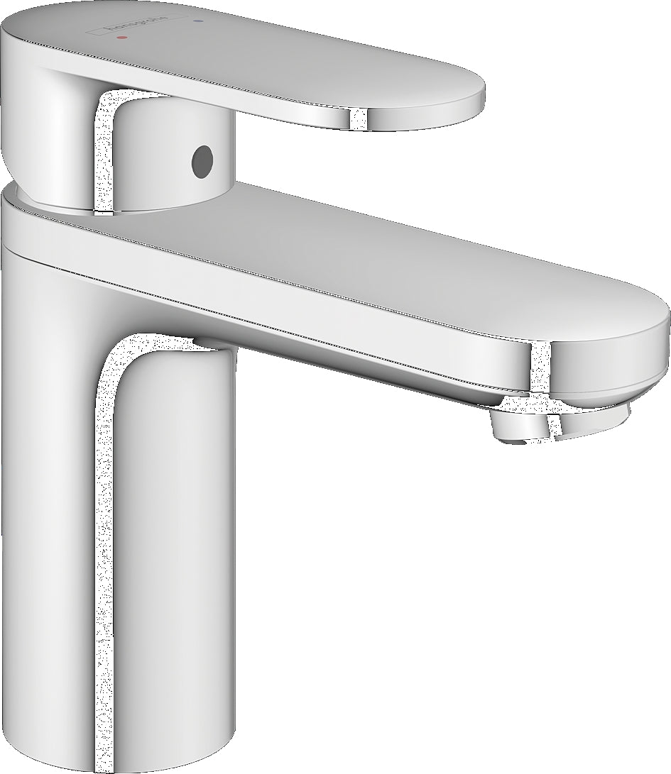 Vernis Blend Single lever basin mixer 100 with isolated water conduction and pop-up waste set