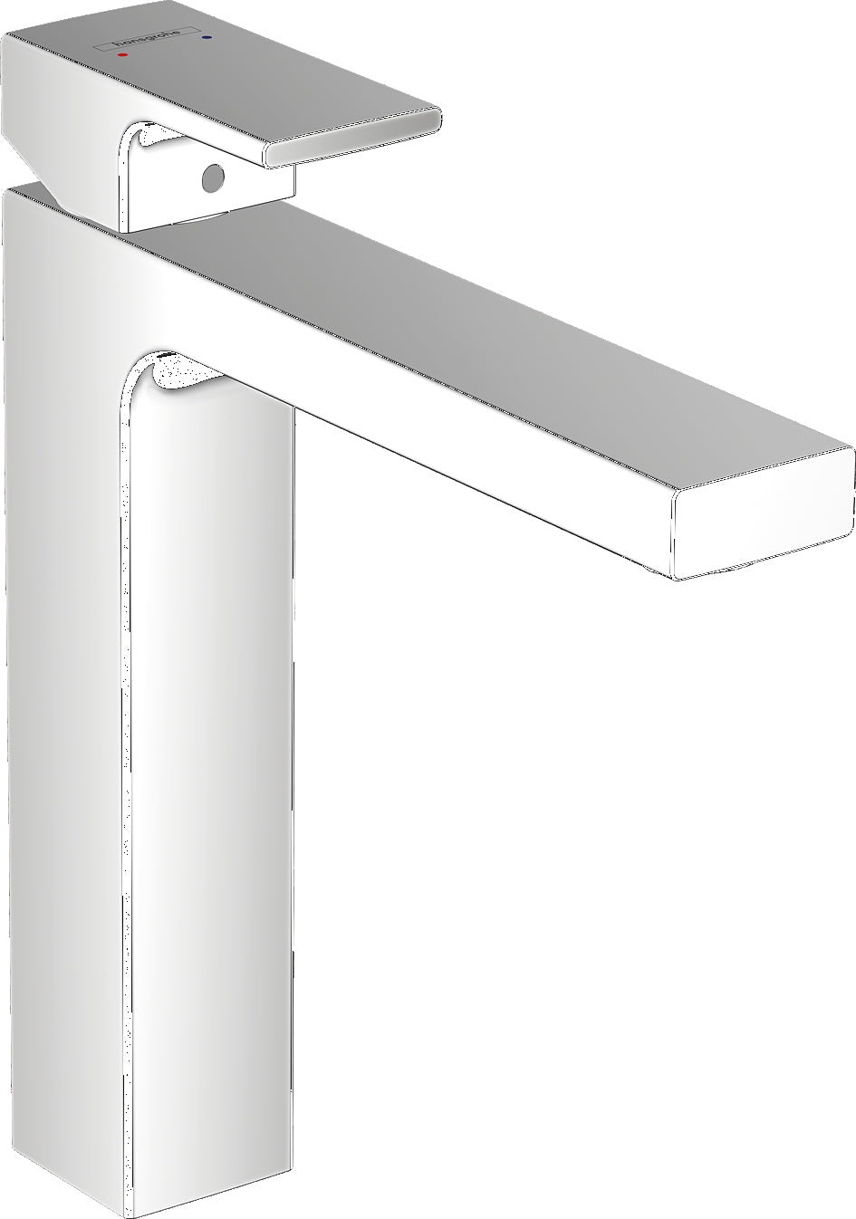 Vernis Shape Single lever basin mixer 190 with metal pop-up waste set