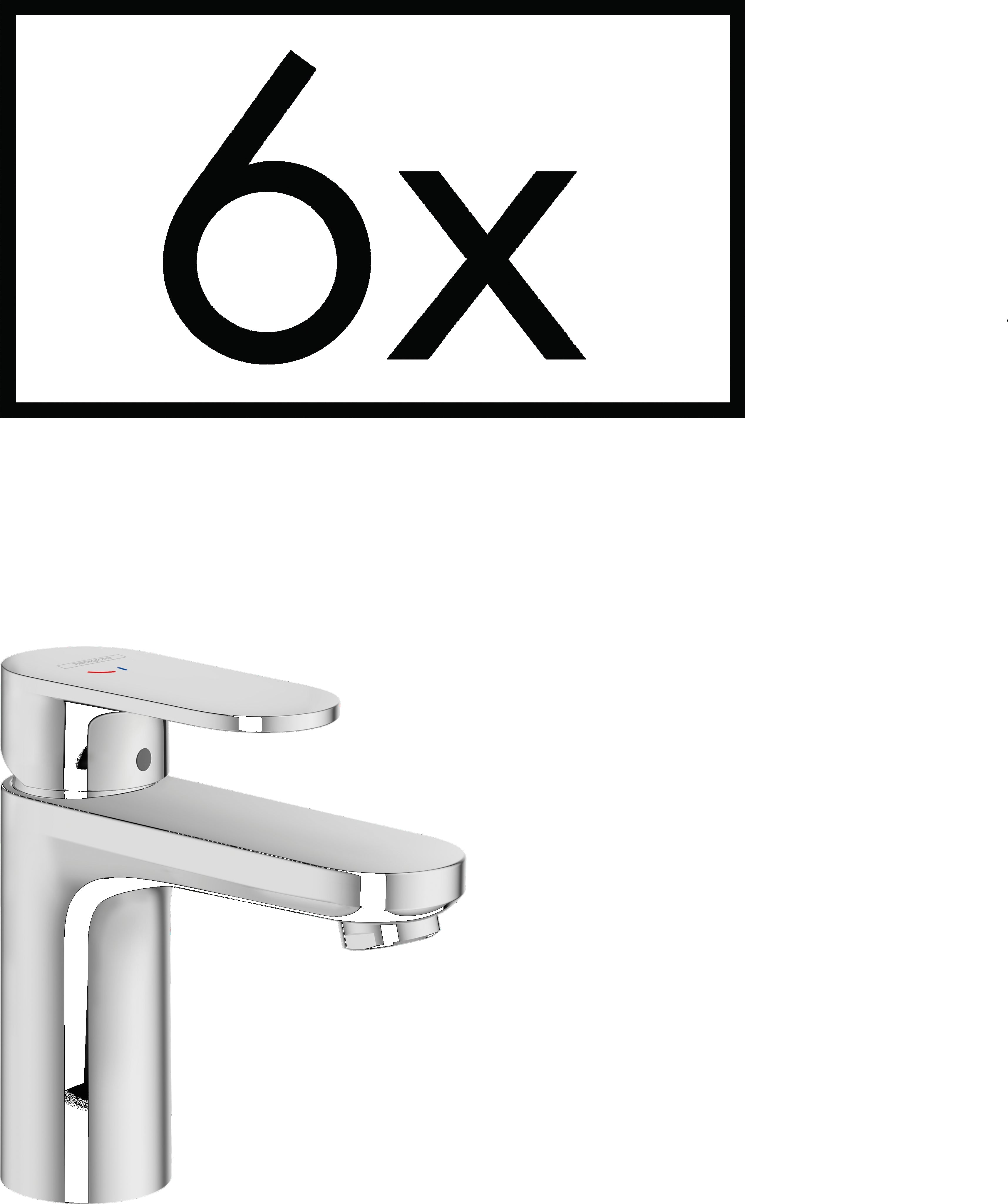 Vernis Blend Single lever basin mixer 70 CoolStart with pop-up waste set project pack (6 pcs.)