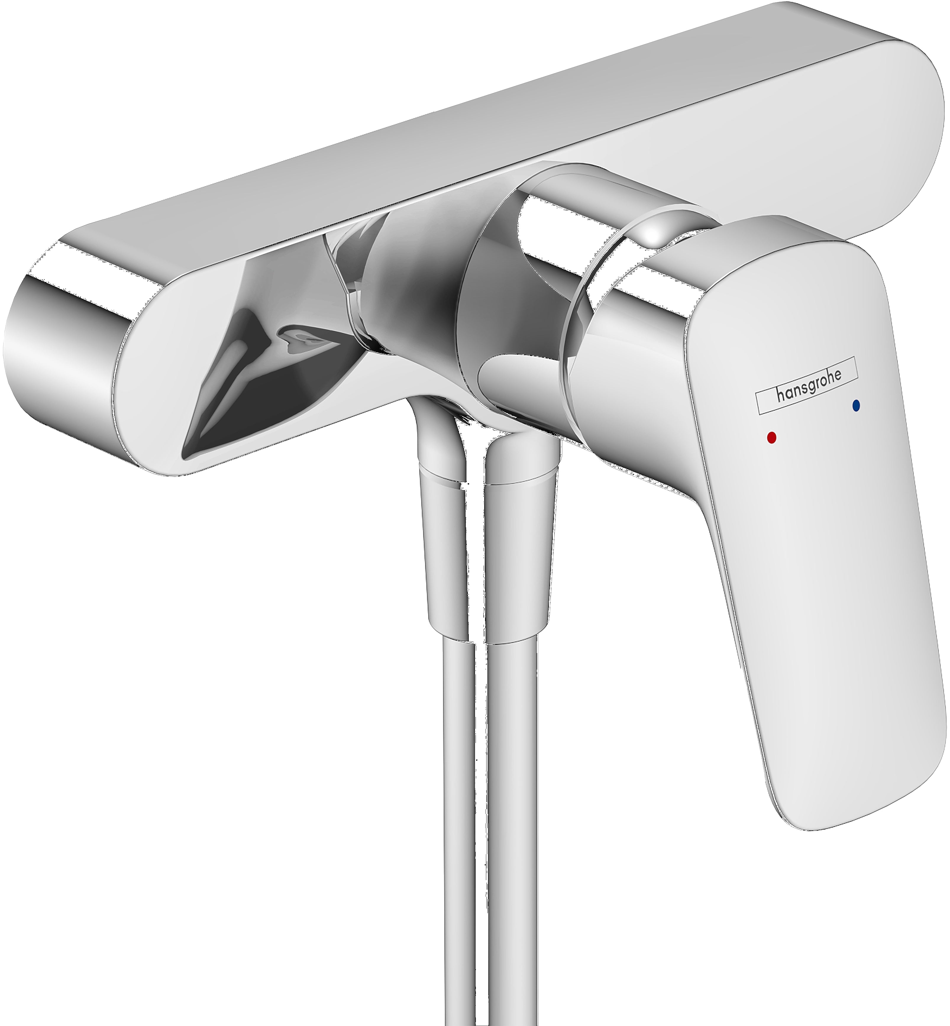 Logis Single lever manual shower mixer for exposed installation with centre distance 15.3 cm