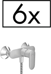 Vernis Blend Single lever shower mixer for exposed installation projects pack