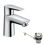 Talis E Single lever basin mixer 80 for vented hot water cylinders with pop-up waste