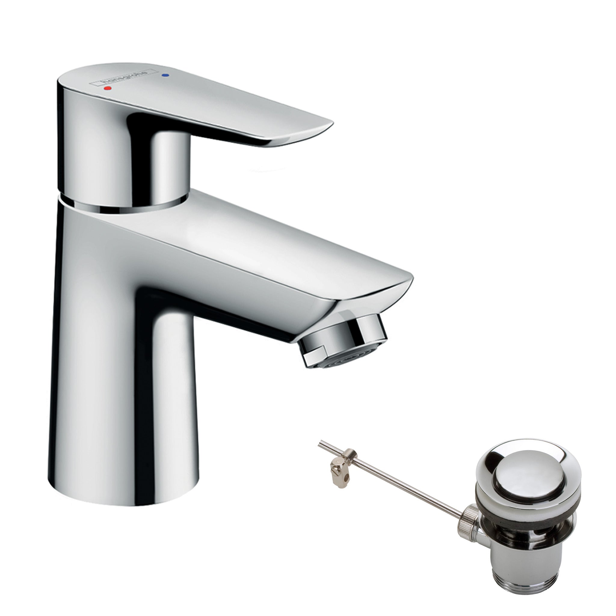 Talis E Single lever basin mixer 80 for vented hot water cylinders with pop-up waste