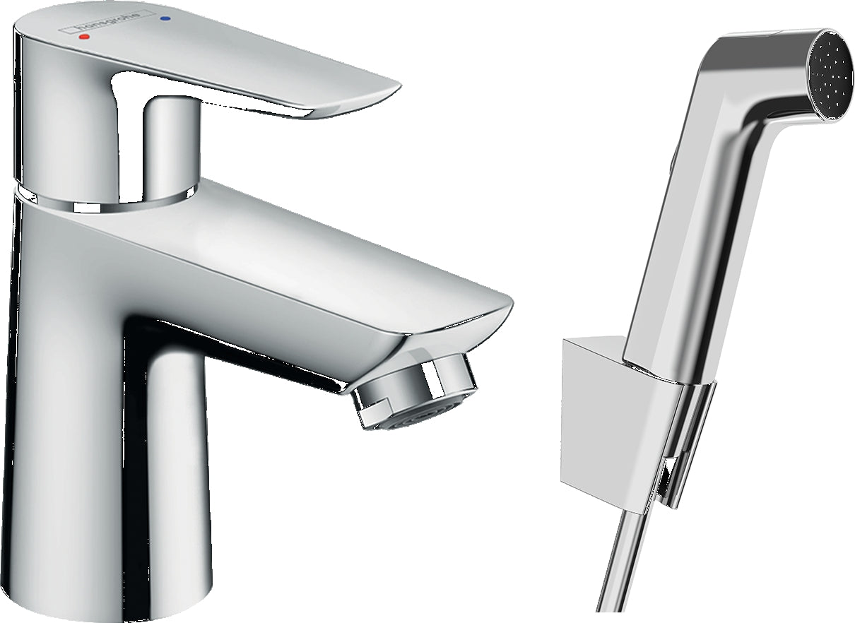 Talis E Single lever basin mixer with bidet spray and shower hose 160 cm
