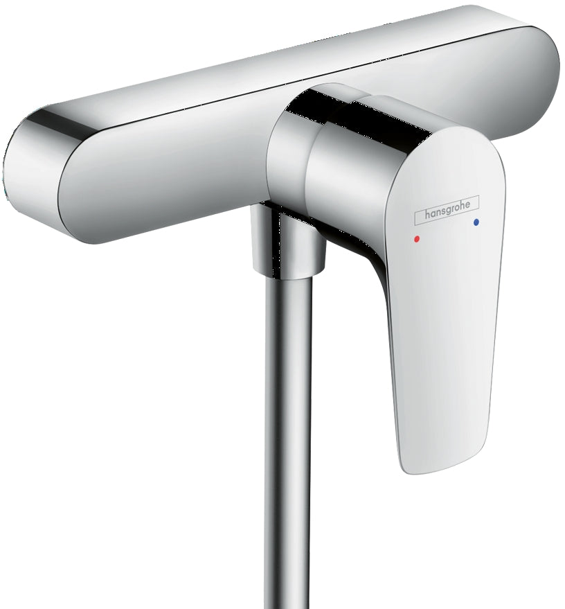 Talis E Single lever manual shower mixer for exposed installation with centre distance 15.3 cm