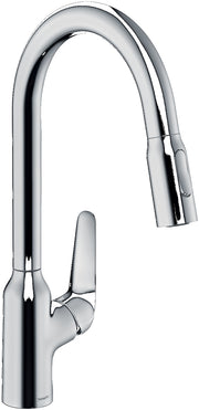 Focus M42 Single lever kitchen mixer 220 with pull-out spray, 2 spray modes