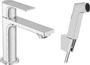 Rebris E Single lever basin mixer 110 with bidette hand shower and shower hose 160 cm without waste set