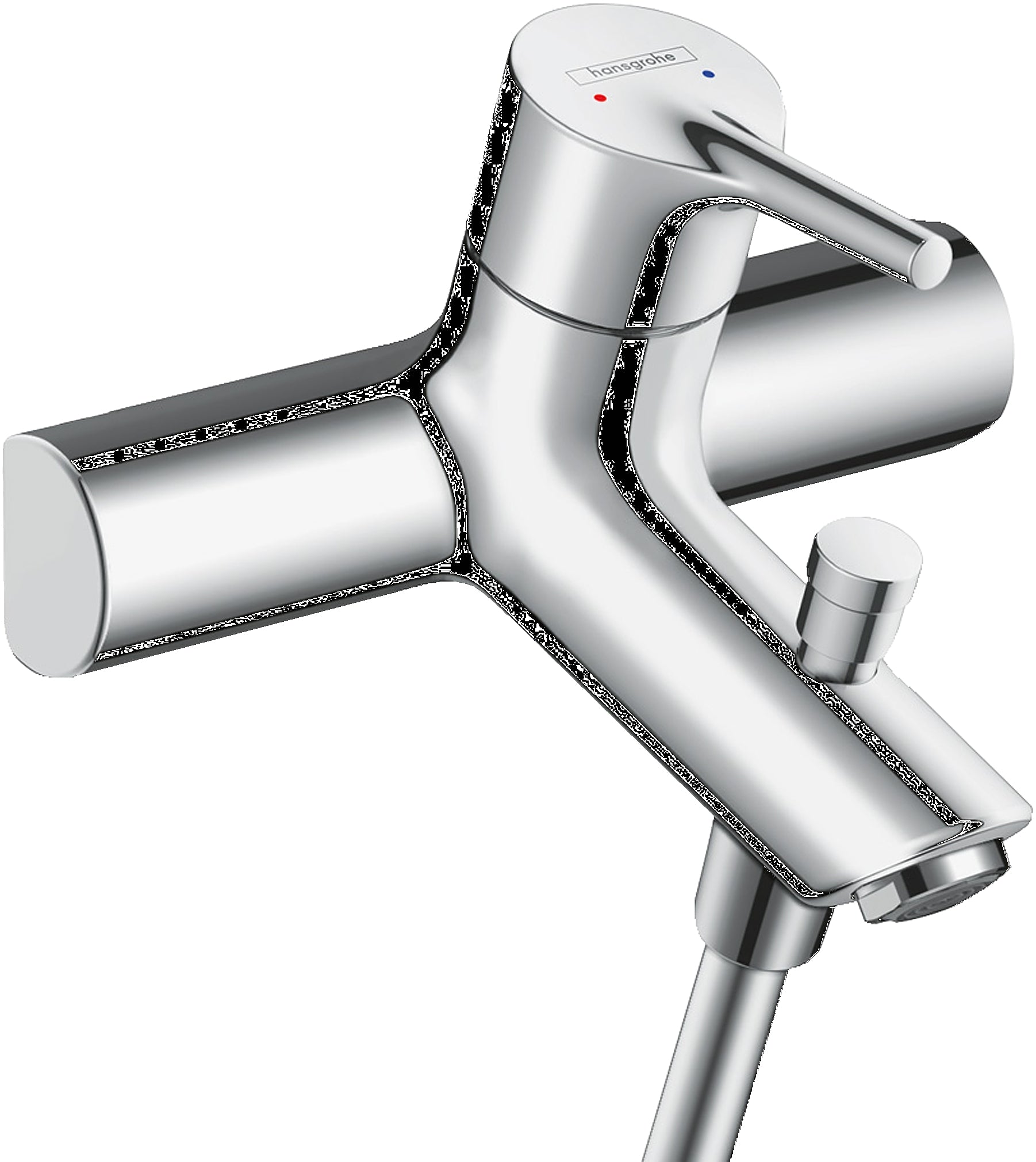 Talis S Single lever manual bath mixer for exposed installation with centre distance 15.3 cm