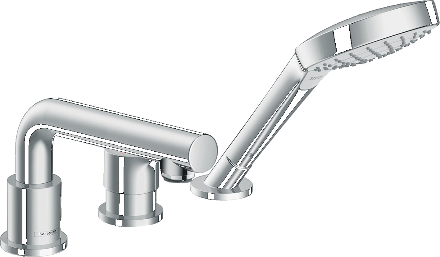 Talis S 3-hole rim-mounted single lever bath mixer for Secuflex