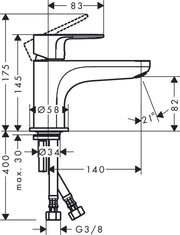 Rebris S Single lever bath mixer Monotrou