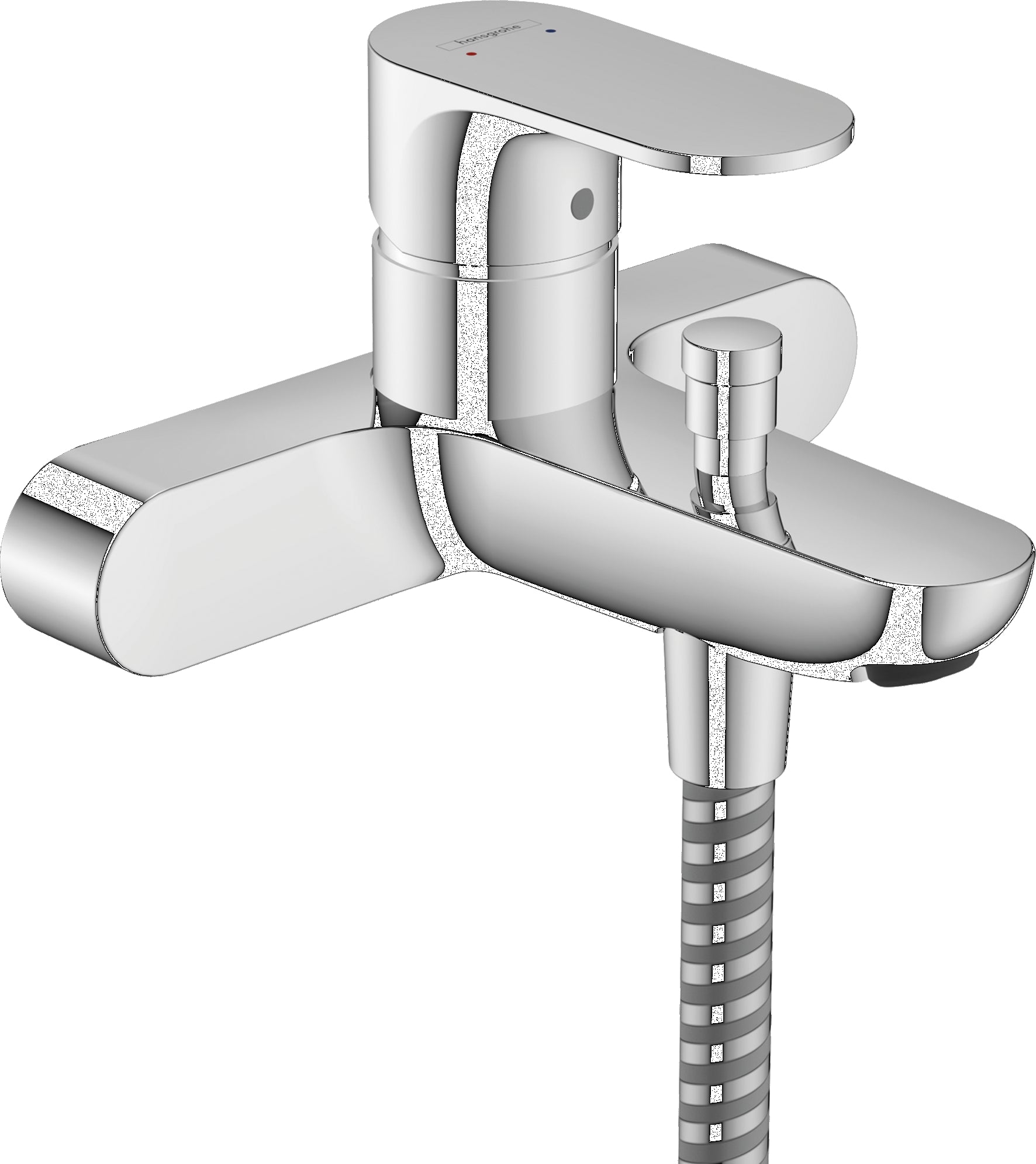 Rebris S Single lever bath mixer for exposed installation with centre distance 15.3 cm