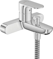 Rebris S Single lever bath mixer for exposed installation with centre distance 15.3 cm