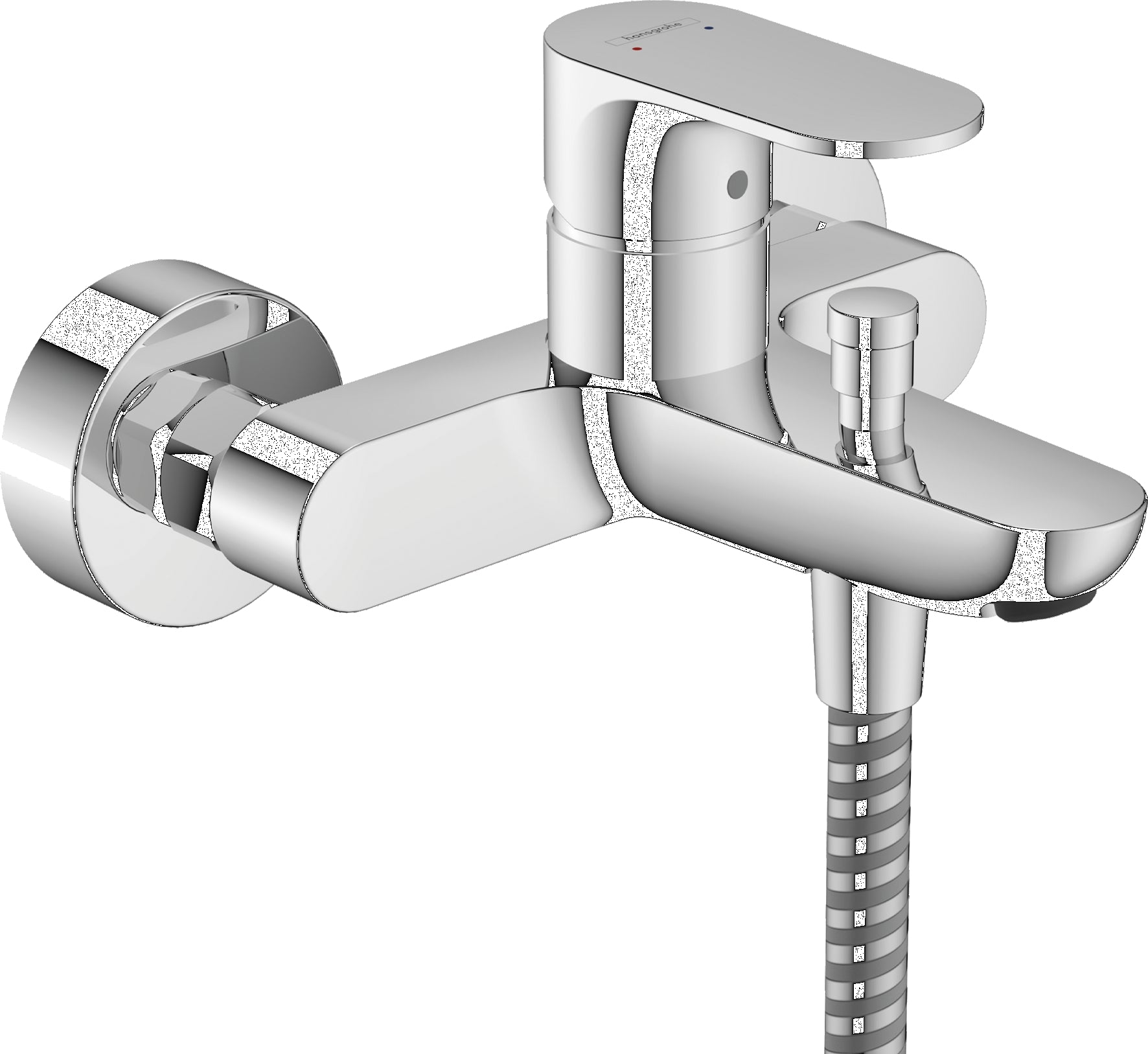 Rebris S Single lever bath mixer for exposed installation with 2 flow rates