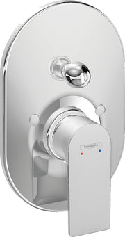 Rebris E Single lever bath mixer for concealed installation