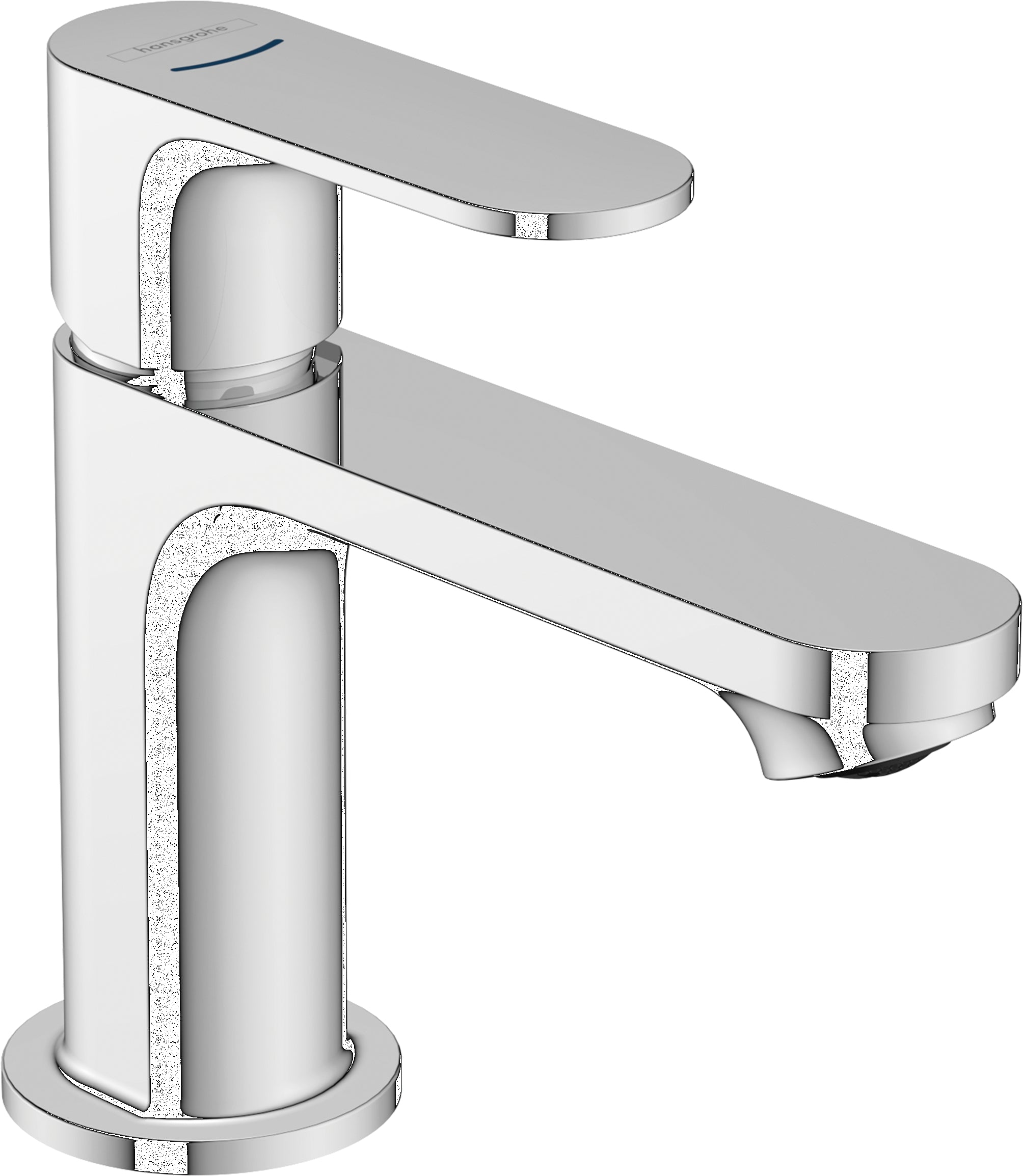 Rebris S Pillar tap 80 with lever handle for cold water or pre-adjusted water without waste set
