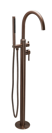 CURVE FLOOR STANDING BATH SHOWER MIXER WITH KIT