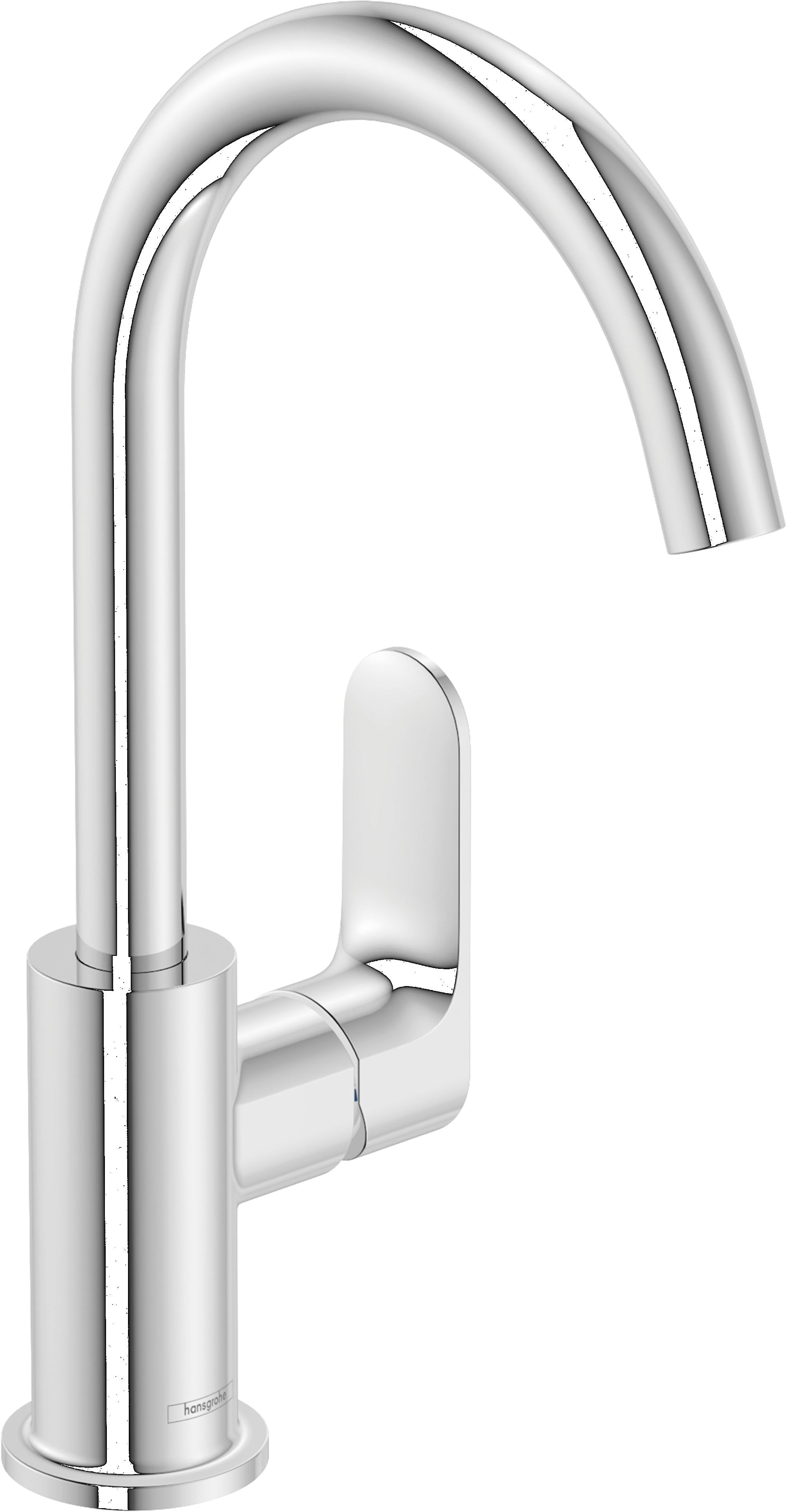 Rebris S Single lever basin mixer 210 with swivel spout and pop-up waste set