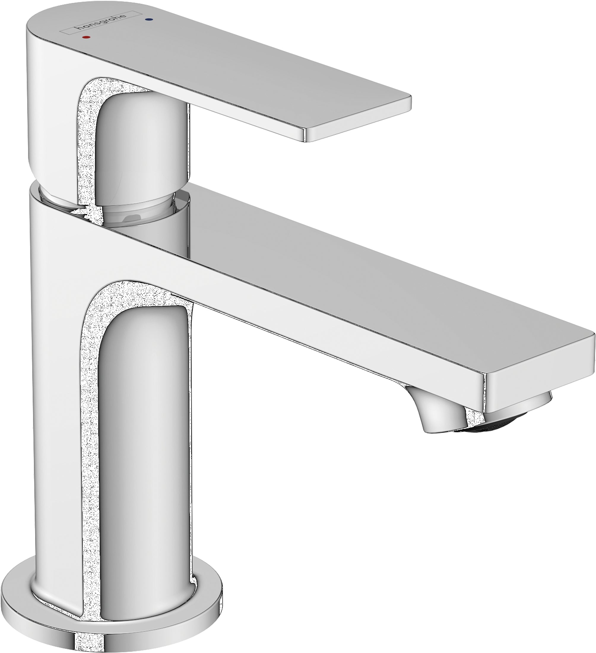 Rebris E Single lever basin mixer 80 with pop-up waste set