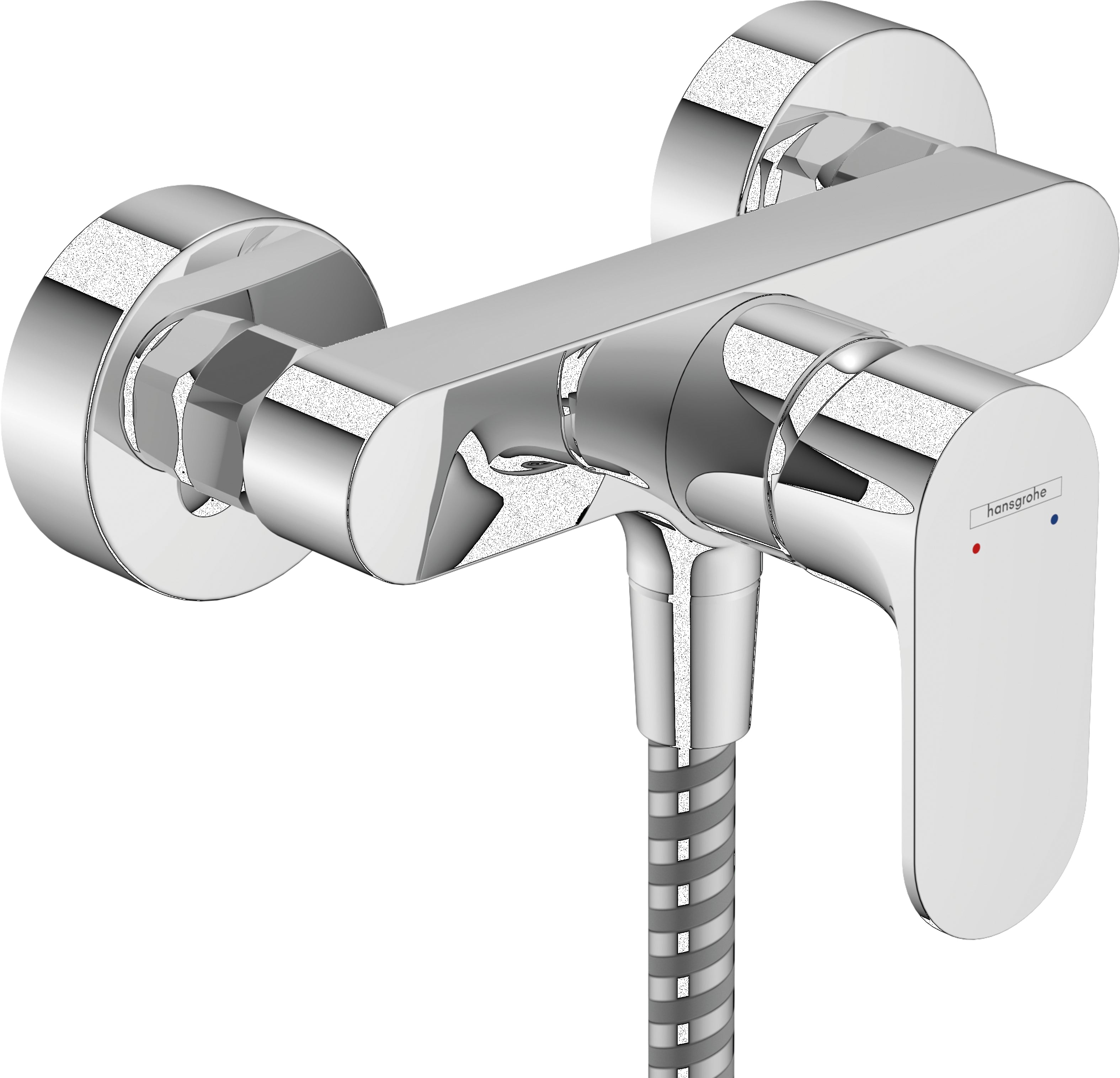 Rebris S Single lever shower mixer for exposed installation with 2 flow rates