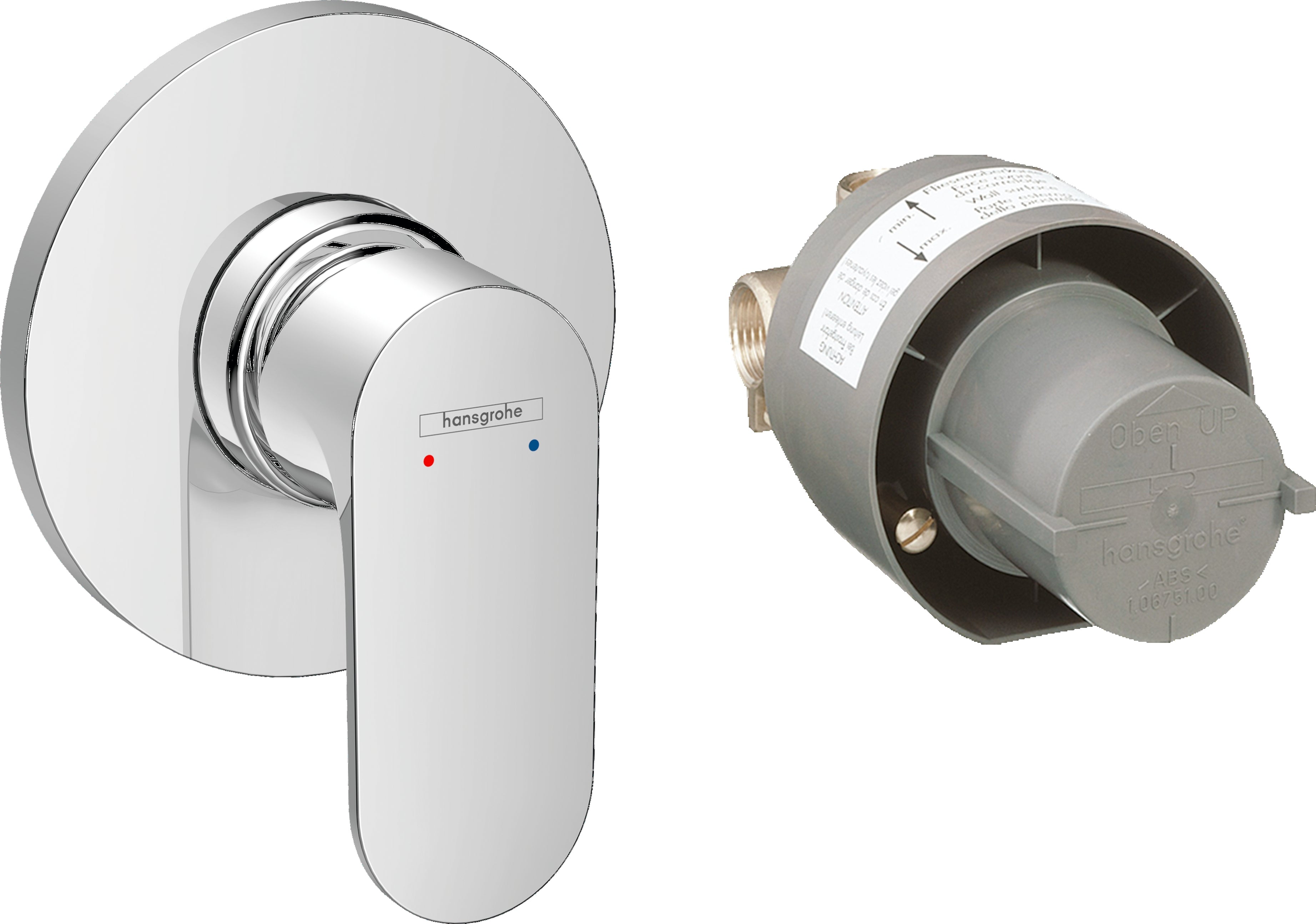 Rebris S Single lever shower mixer set for concealed installation