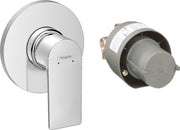 Rebris E Single lever shower mixer set for concealed installation