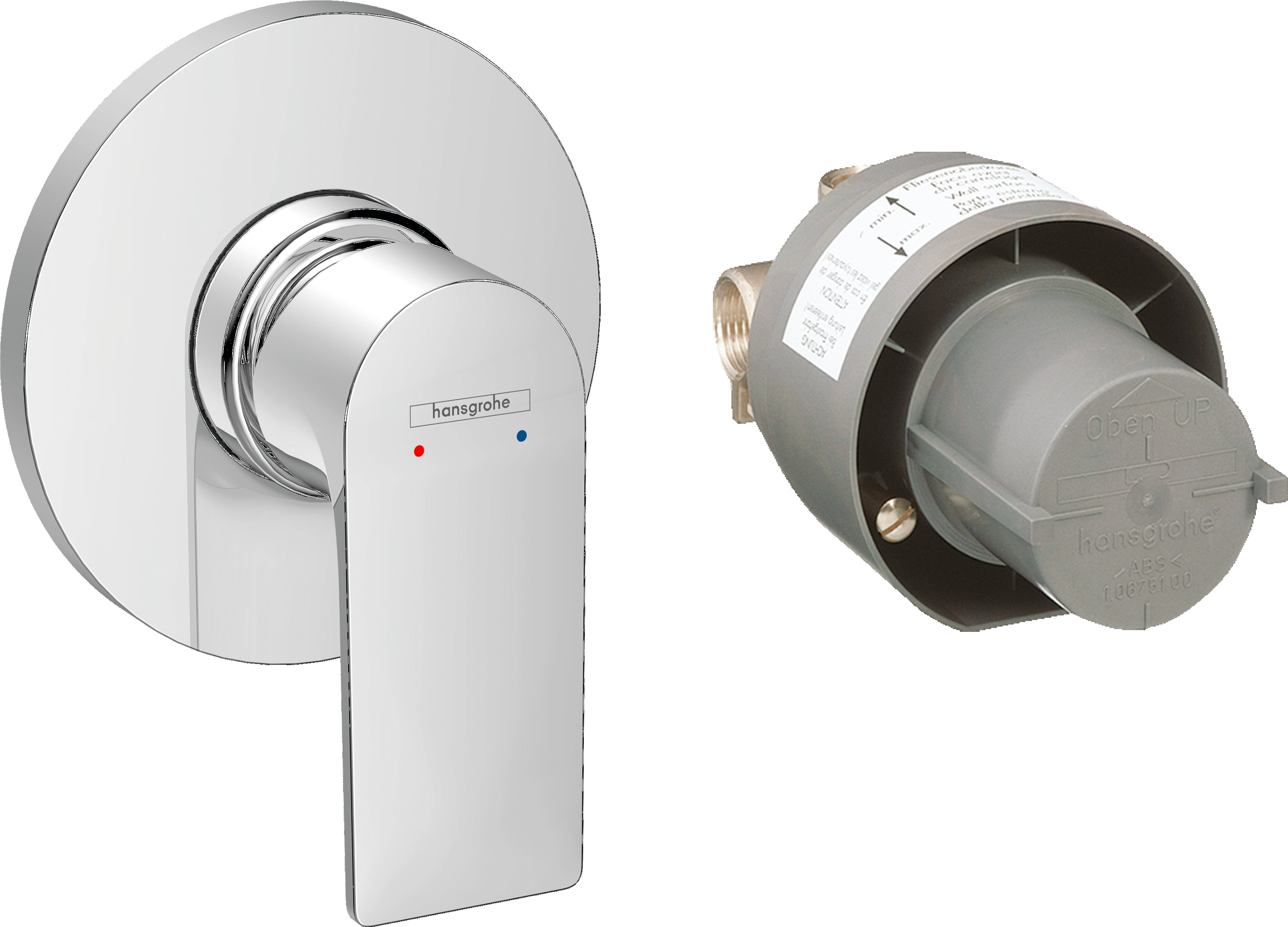 Rebris E Single lever shower mixer set for concealed installation