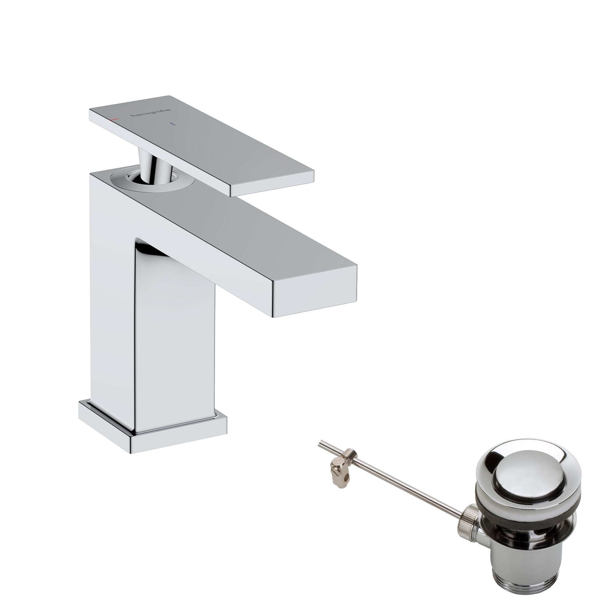 Tecturis E Single lever basin mixer 80 CoolStart EcoSmart+ with pop-up waste set