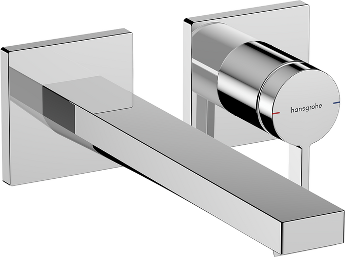 Tecturis E Single lever basin mixer for concealed installation wall-mounted EcoSmart+ with spout 22,5 cm