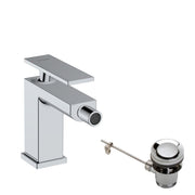 Tecturis E Single lever bidet mixer with pop-up waste set