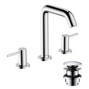 Tecturis S 3-hole basin mixer 150 EcoSmart+ with push-open waste set