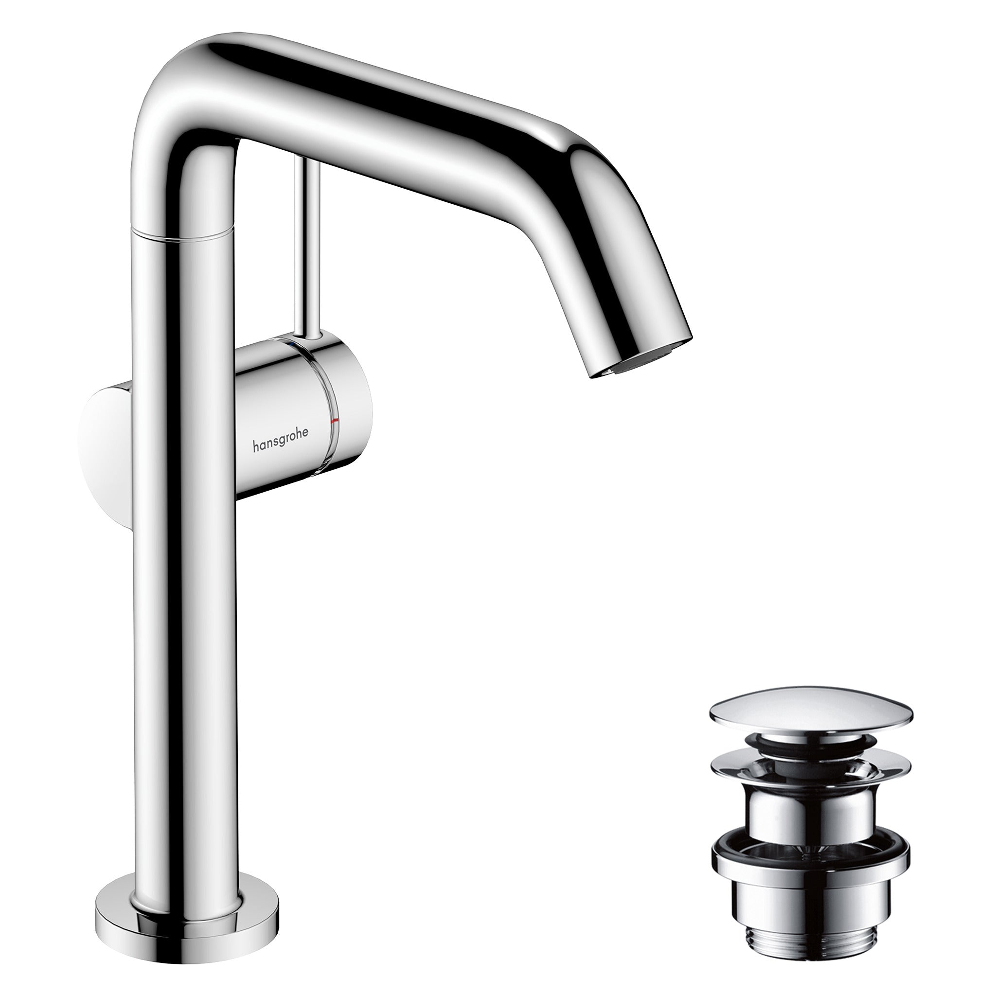 Tecturis S Single lever basin mixer 210 Fine CoolStart EcoSmart+ with swivel spout and push-open waste set