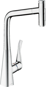 Metris Select M71 Single lever kitchen mixer with pull-out spray
