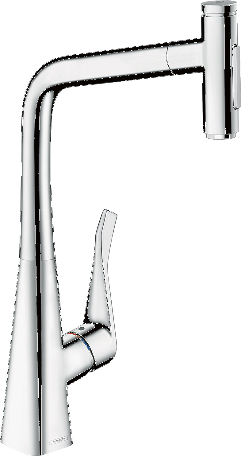 Metris Select M71 Single lever kitchen mixer with pull-out spray