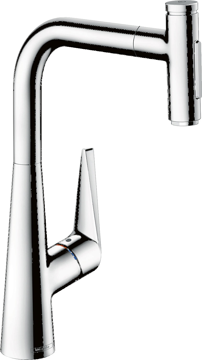 Talis Select M51 Single lever kitchen mixer 300 with pull-out spray and sBox, 2 spray modes