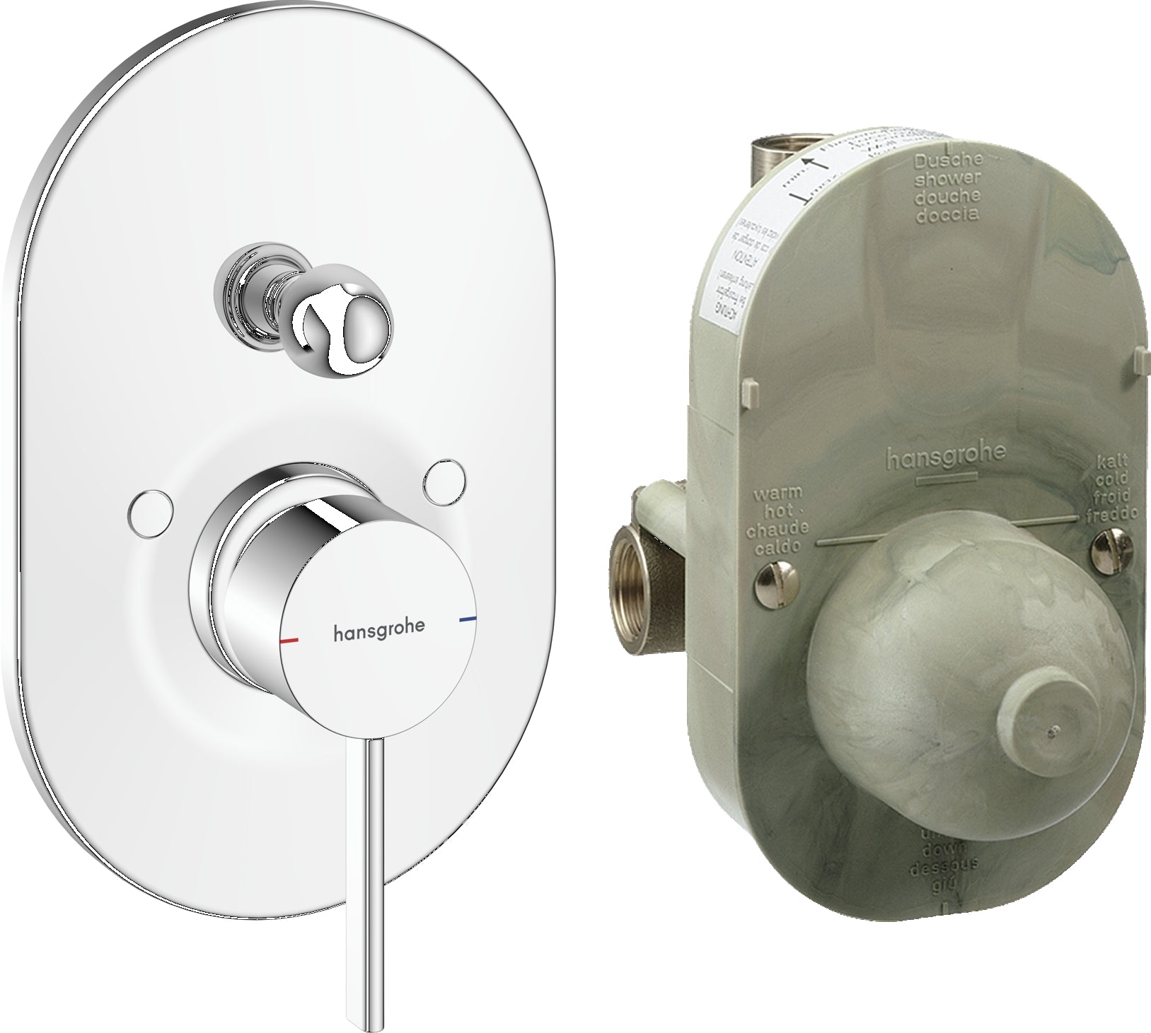 Zesis S Single lever bath mixer-set for concealed installation