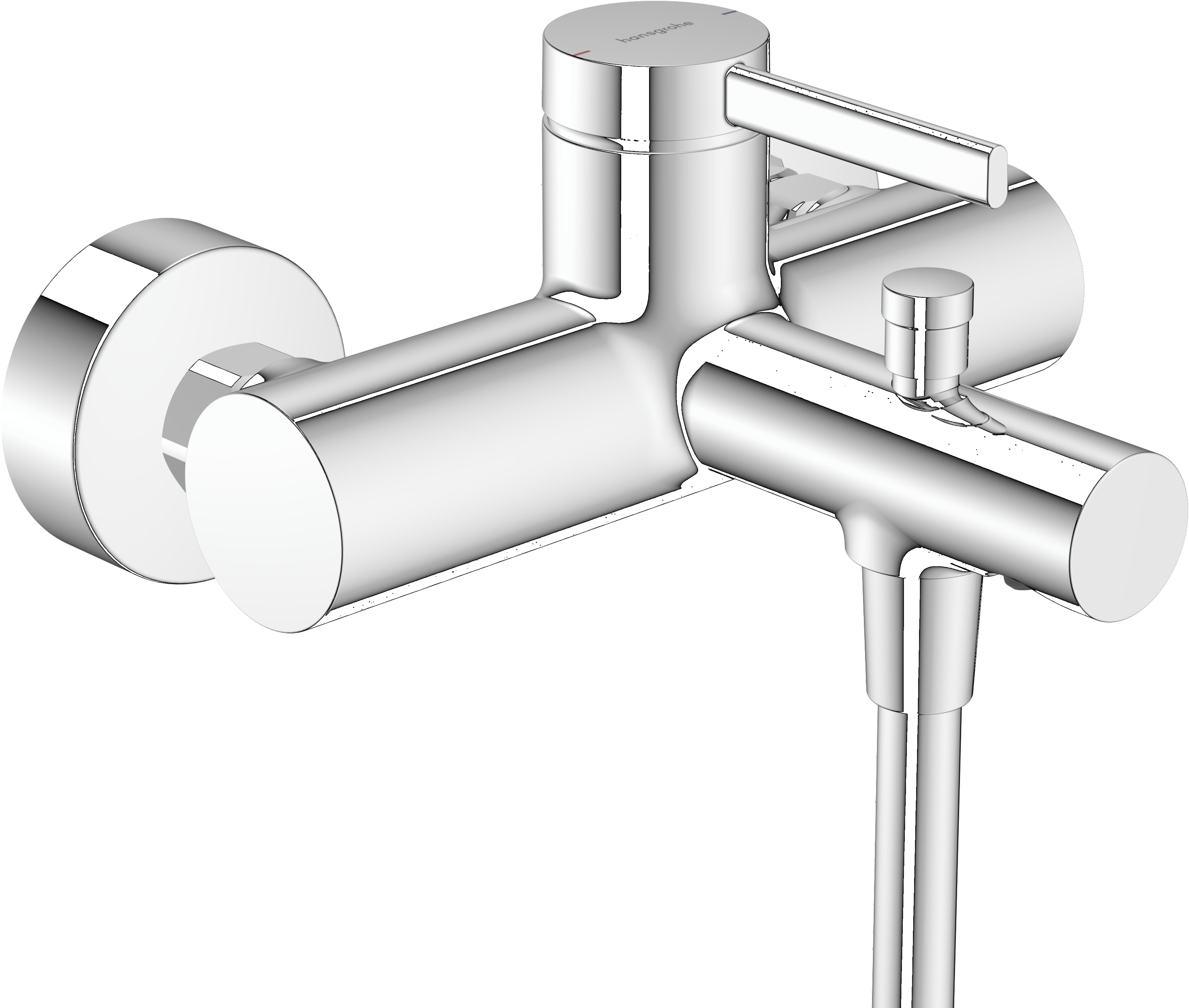 Zesis S Single lever bath mixer for exposed installation
