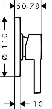 Zesis S Single lever shower mixer-set for concealed installation