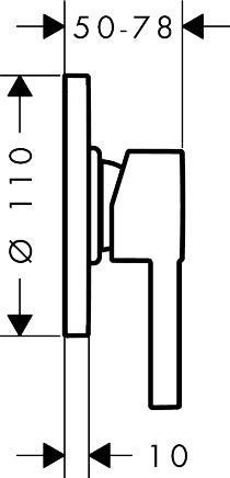 Zesis S Single lever shower mixer-set for concealed installation
