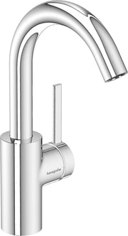 Zesis S Single lever basin mixer 210 CoolStart with swivel spout and pop-up waste set