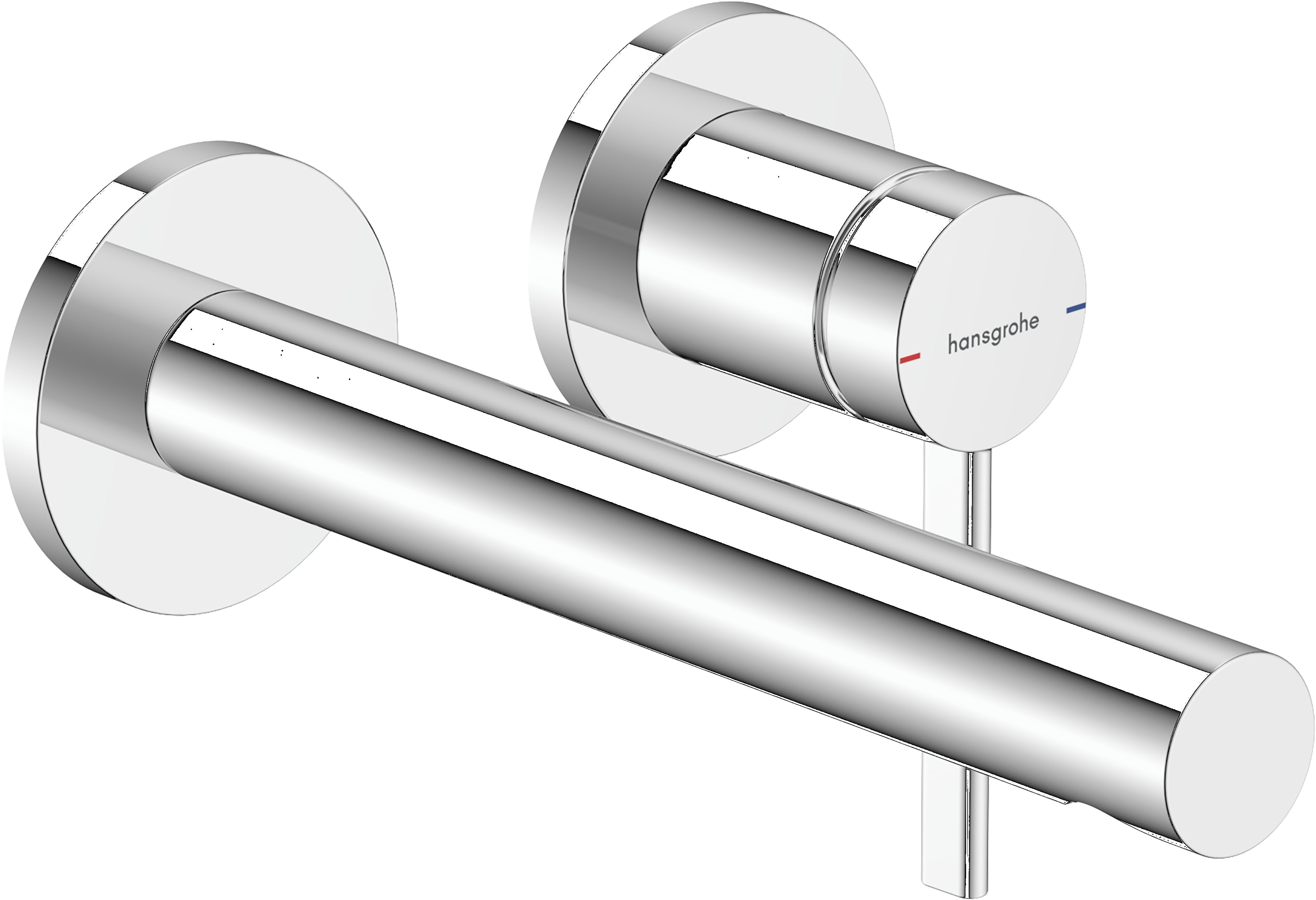 Zesis S Single lever basin mixer for concealed installation wall-mounted with spout 194 mm