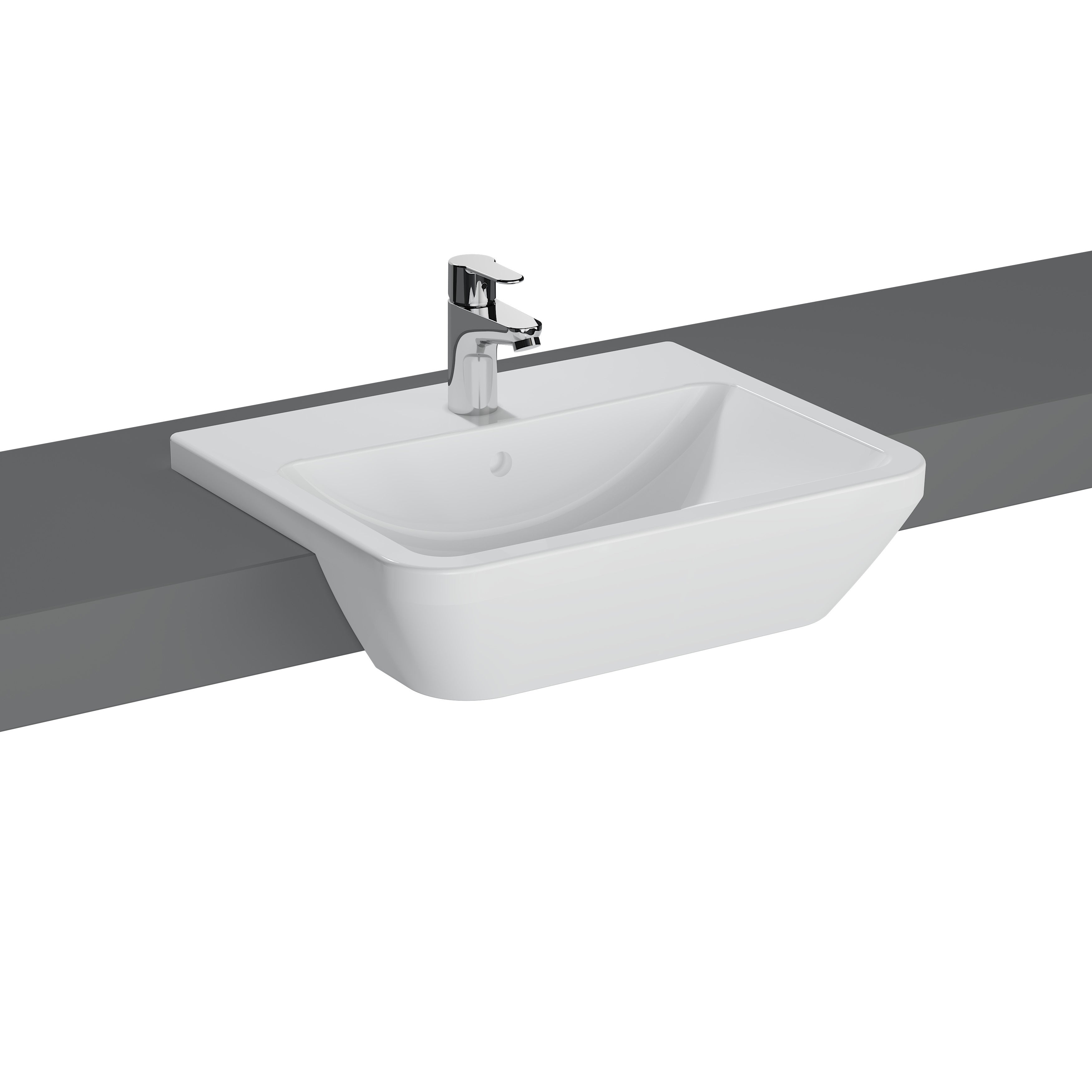 Semi-Recessed Basin