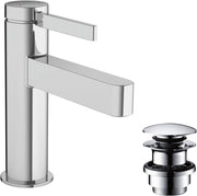 Finoris Single lever basin mixer 100 with push-open waste set