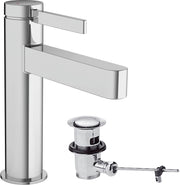 Finoris Single lever basin mixer 110 with pop-up waste set