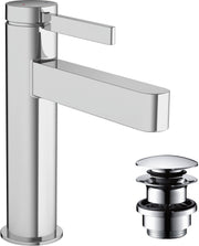 Finoris Single lever basin mixer 110 with push-open waste set